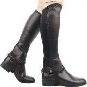 Saxon Easy Care Half Chaps pair Color: Brown Size: XLarge 0VSAB