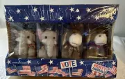 PEZ Political Party Animals PLUSH Key Chains Set Of 12 Sealed Orig Mfr p01