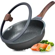 Vinchef Nonstick Deep Frying Pan Skillet with Lid 11in/5Qt Saute Pan German 3...