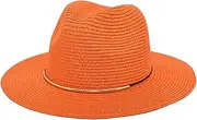 [Generic] Ladies Sun Hat Protection Wide Brim Hat Unisex Straw Cap Hat with Belt Trilby Caps ﻿