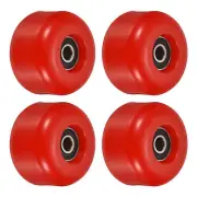 54mm Skateboard Wheel with Bearings ABEC-9 Street Wheels Cruiser 85A, Red 4pcs
