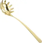Stainless Steel Ladle Strainer Fine Mesh Noodle Strainer Colander Spoon Multi-Purpose Pasta Tongs Kitchen Utensil