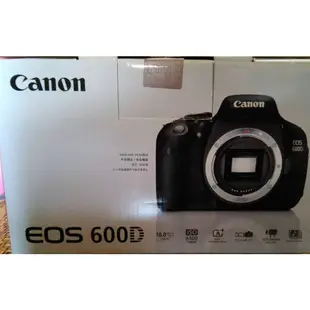 Canon 600D 18-55mm kit 組 原廠公司貨 贈 16GSD+原廠背帶(面交）