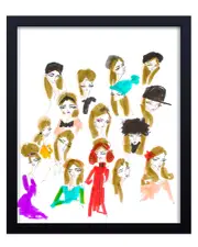 Ready2HangArt Hats And Hair Framed Print Wall Art