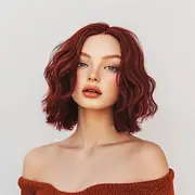 Short Wigs for Women Shoulder Length Bob Curly Wavy Middle Part Wigs Synthetic Wigs Natural Wavy Heat Resistant Hair for Daily Party Use