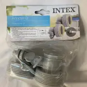 Intex ~ 29061E Type B Intex Pool Clamp on Fittings Converter Pool Accessory~Gray