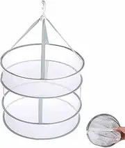 Clothes Hanging Dryer Foldable Hanging Mesh Dryer with 2 Layers Heavy Duty Hanging Dryer Rack Hydroponic Drying Rack Net for Underwear Toy Sock Sweater Herb Swimsuit for Outdoor, Indoor
