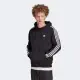 【adidas 愛迪達】3-STRIPES HOODY 愛迪達 上衣 男款 長袖上衣 帽T 運動 三葉草 黑(IM2088 ∞)