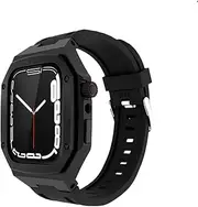 [CEKGDB] Metal Strap For Apple Watch Band 45mm 44mm Stainless Steel Protective Case+Strap All-in-one kit For iWatch 8 7 6 5 4 SE 45mm 44mm