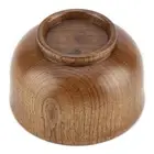 Child Kid Wooden Handmade Bowl Food Container Heat Resistant Tableware KIT