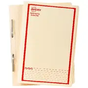 Avery Foolscap Spiral Spring File Buff with Red Print