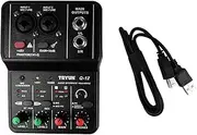 Sarini Mini Audio Mixer, USB, 2 Channel, Professional Soundboard Console System, 48V Power Supply, Mini Mixer for Live Broadcast, Karaoke and Stereo Recording