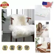 Eco-Friendly Genuine Sheepkin Area Rug - Multi-Purpose Fluffy Mat (2' x 3')