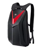 KEMIMOTO 20L MOTORCYCLE HARDSHELL EXPANDABLE BACKPACK BLACK/RED