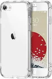 ONES iPhone SE3 SE2 SE 8 7 Clear Case『 Military Shockproof Airbags 』『 Speaker Resonance 』〔 Screen Lens Guard 〕〔 Anti-Slip 〕〔 Strap Hole 〕Thin Transparent Impact Absorb Anti-Yellow Silicone Cover