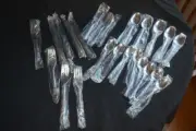 Orleans Stainless Flatware Lot of 25 Marla Rose NEW forks knives spoons #7396