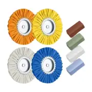 8 Pieces Metal Buffing Wheels Kit Polishing Tool for Copper Aluminum