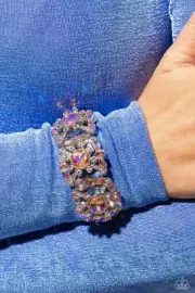 Paparazzi SHIMMERING SOLO orange HINGE bracelet