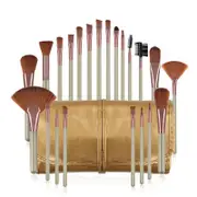 Catzon 22 Pcs Makeup Brushes Blush Fan Eyeshadow Brushes Set with Storage Bag-Gold