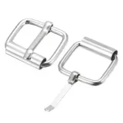 15mm(0.59") Metal Roller Buckles for Belts Bags Straps DIY Silver Tone 30pcs