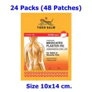 24x A Tiger Balm Plastered-RD Large Patch Warm Relief Muscle Pain Neck Back