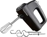 Russell Hobbs Hand Mixer [Hand Mixer] Matt Black (5 Speed Levels + Turbo Function, 2 Dishwasher-Safe Whisks & Dough Hooks, Ejection Button, Upright Parking Position) Hand Stirrer 24672-56