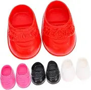 BRIGHTFUFU 4 Pairs Tiny Doll Shoes for Miniature Simulation Footwear Accessories for Doll Making and Home Decoration