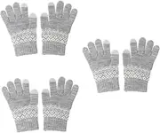 [LIFKOME] 3 Pairs Warmest Touch Screen Gloves Full Finger Winter Gloves Soft Elastic for Cold Climate