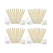 40 Pack Beeswax Ear Candles Wax Removal, 9 Inches Natural Ear Wax Candles For Ear Candling Wax Removal, Ear Candling Candles For Ear Cleaning Yellow