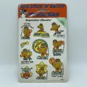 Vintage 80s Scratch & Sniff Superstar Moodie Sticker Sheet Mint Scented 1983