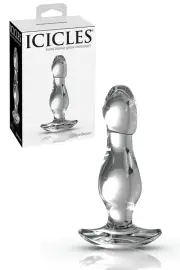 Pipedream Icicles 4.25" Glass Butt Plug