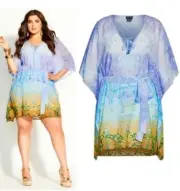 New City Chic Shanika Boho Tunic Mini Dress Size 16