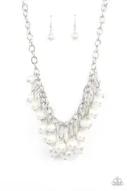 Paparazzi POWERHOUSE POSE White Necklace NWT
