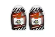 2x Tomcat 1W LED Head Lamp Light Flashlight Camping Headlamp w AAA Batteries WHT