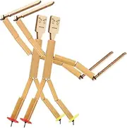 ORFOFE 2 Sets DIY Bamboo Puppet Assembly Kit Fun Hand Made Puppet for Family Entertainment Parties Educational Play