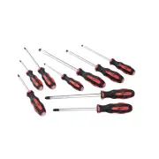 9 Pcs Chicane Go-Thru Screwdriver Set - Heavy Duty Plastic Case w/Steel Latches