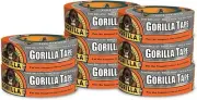Gorilla Silver Duct Tape, 1.88" x 35 yd, Silver, (Pack of 8)