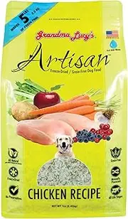 Grandma Lucy's Artisan Freeze Dried Dog Food, Chicken, 1 lb