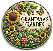 VEOJEIN Grandma's Garden Stepping Stone 9.45’ Durable Garden Décor with 3D Hand-Painted Sunflower Design – Gift for Grandma, Mom, Wife, Mother’s Day, Christmas, Birthdays