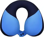 COOLBEBE Kids Travel Neck Pillow, Softly Double Support Travel Pillow for Car & Airplane, Traveling Gifts for Toddler & Children (1, Haze Blue)