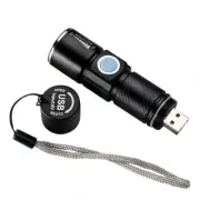 Mini USB Rechargeable Flashlight Multifunctional Torch Waterproof IPX6 for Outdo