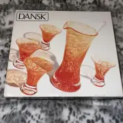 Dansk Orange Twist Glassware Set