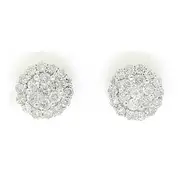 1 CT-Diamond FLOWER EARRINGS