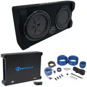 Kicker 48TRTP102 TRTP 10" Down Firing Subwoofer Enclosure+Amplifier+Amp Kit