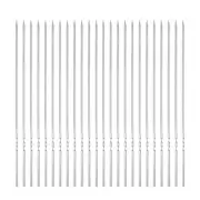 24pcs Kebob Skewers 35cm x 3.5mm x 0.9mm Stainless Steel Flat BBQ Grill Sticks