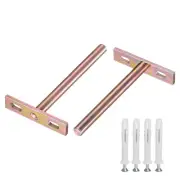2-Pack Floating Shelf Brackets, 4 Inch Blind Shelf Supports [Gold]