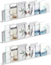 WANLIAN 3 Pack Magazine Holder Brochure Holder Wall Mount,Hanging Bookshelf Maga