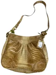Brahmin Sunburst Nuances Shoulder Crossbody Bag Croc Embossed Leather NWT