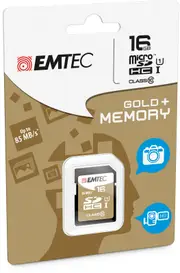 Emtec MiroSD Card UHS-I U1 SDHC/SDXC Memory Card 16GB Class 10 85MB/s For Mobile