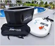PolarWaves Wellness - Inflatable Ice and Hot Tub for Athletes and Health Enthusiasts – Portable Ice Bath & Cold Plunge Tub with Thermometer, Case and Pump